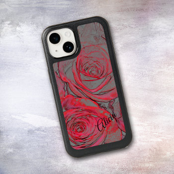 Modern Rose Glow Graphic Otterbox Iphone 14 Case by Westerngirl2 at Zazzle