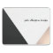 Modern Rose Gold and Black Geometric Business Card