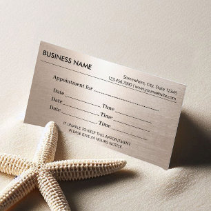Modern Rose Gold Appointment Reminder Card