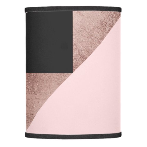 Modern Rose Gold Black Blush Pink Geometric Lamp Shade