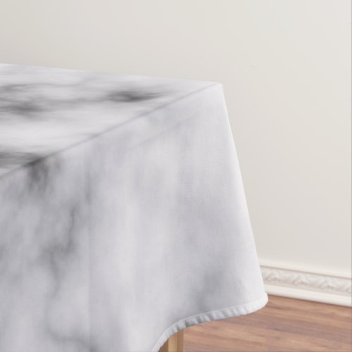 Modern Rose Gold Black White Marble Geometric Tablecloth