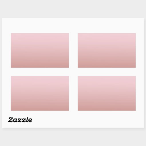 Modern Rose Gold Blank Template Add Your Text Rectangular Sticker | Zazzle