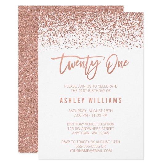 Glitter Birthday Party Invitations 5