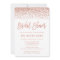 Modern Rose Gold Faux Glitter Bridal Shower