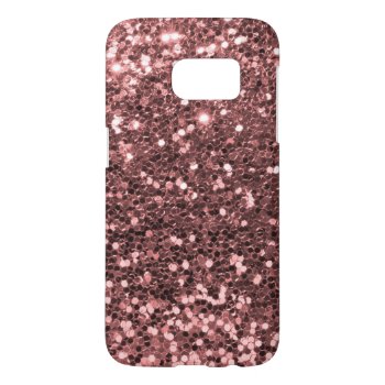 Modern Rose Gold Faux Glitter Print Samsung Galaxy S7 Case by its_sparkle_motion at Zazzle