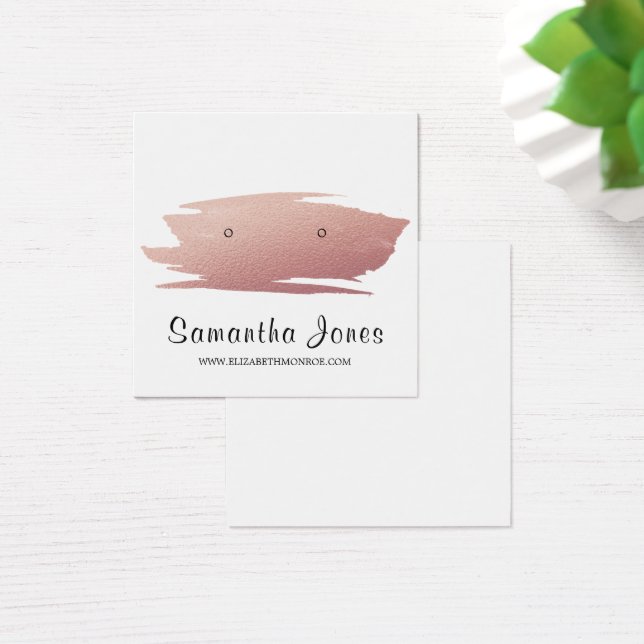 Modern Rose Gold Foil Brushstroke, Jewelry Display (Desk)