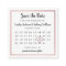 Modern Rose Gold Foil Calendar Save The Date