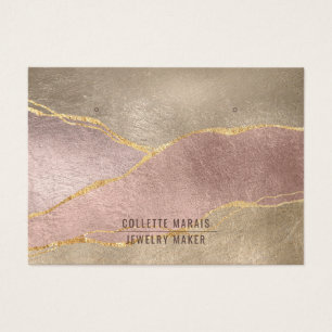 Modern Rose Gold Foil Gold Glitter Earring Display