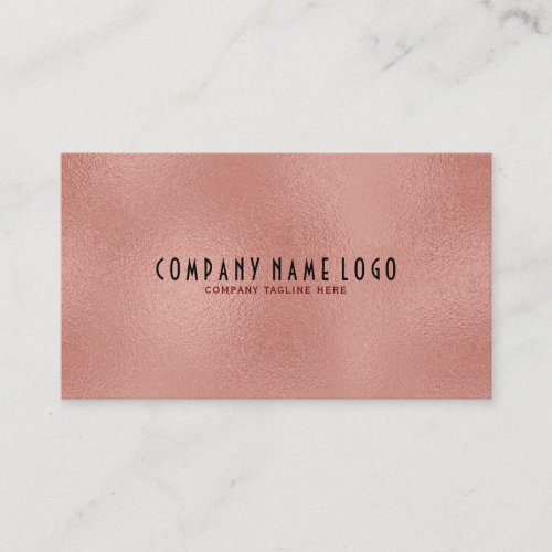 Modern Rose_Gold Frosted Glass Texture Business Card