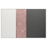 Modern Rose Gold Glitter Black White Color Blocks Fabric