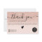 Modern rose gold glitter blush order thank you