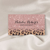 Elegant Black Animal Print Professional Business Card