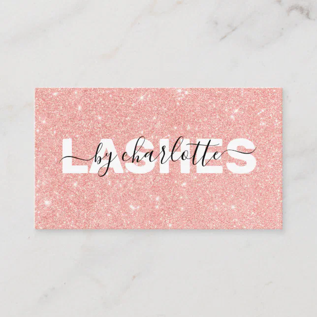 Modern Rose Gold Glitter Makeup Artist Hair Salon Business Card Zazzle 1676