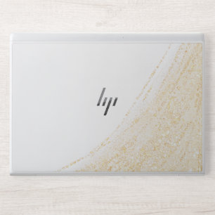 Modern Rose Gold Glitter Marble  HP Laptop Skin