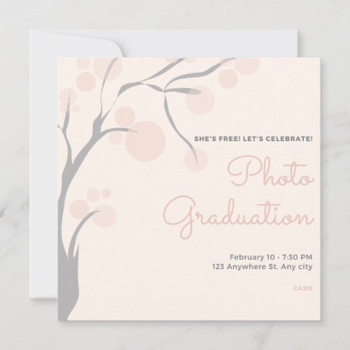 Modern Rose Gold Glitter Ombre Photo Graduation