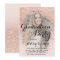 Modern rose gold glitter ombre photo graduation