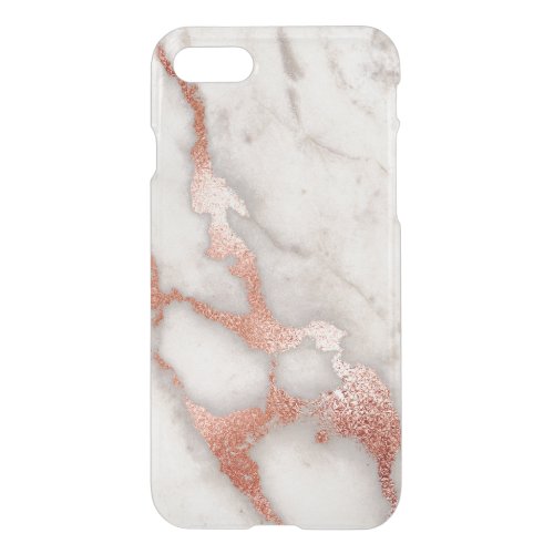 Modern Rose Gold Marble Glitter iPhone 87 Case