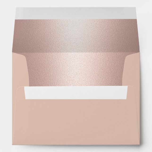 Modern Rose Gold Metallic Envelope (Back (Bottom))