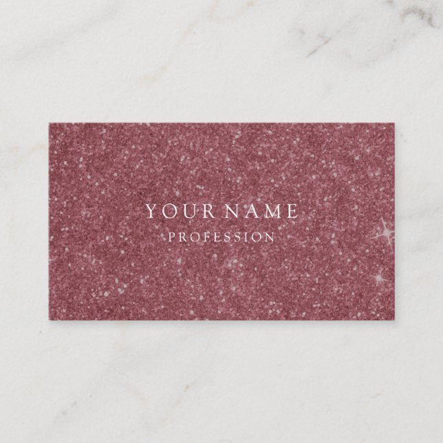 Modern Rose Gold Minimal Silk Metallic White Business Card (Front)