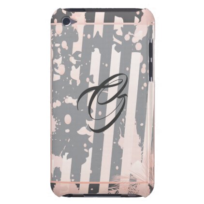 Modern rose gold monogram iPod Touch, case