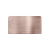Modern Rose Gold Monogram Script Brushed Metal Checkbook Cover (Back)