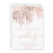 Modern rose gold palm tree elegant script wedding