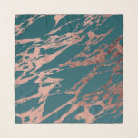 Modern Rose Gold Peacock Teal Marble Scarf<br><div class="desc">This modern and elegant faux printed rose gold foil and peacock teal green marble stone pattern is perfect for the trendy and stylish woman. Enjoy this chic, luxury, and contemporary print. ***IMPORTANT DESIGN NOTE: For custom requests relating to changes of design aspects; including color swaps or matching products, or any...</div>