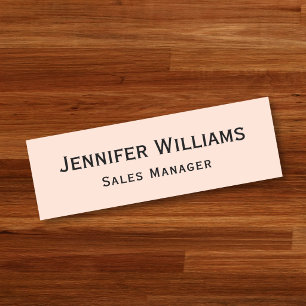 Modern Rose Gold Professional Business Executive Name Tag