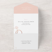 Modern Rose Gold Rings Blush Wedding All In One In All In One Invitation (Outside)