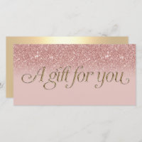 Modern Rose Gold Salon Spa Gift Certificates