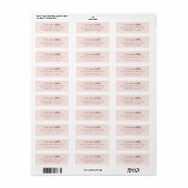 Modern rose gold save the date pink return address label (Full Sheet)