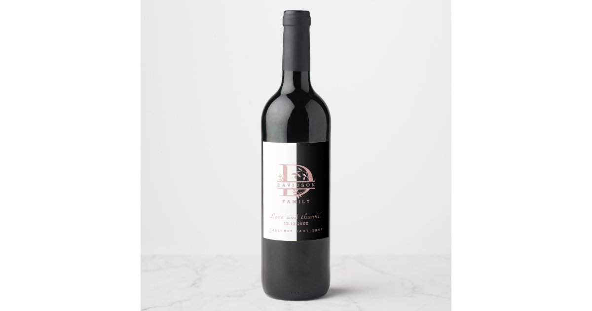 Modern Monogram Personalized Wine Tumbler