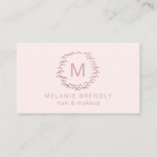 Modern Rose Gold Stars Blush Pink Business Card