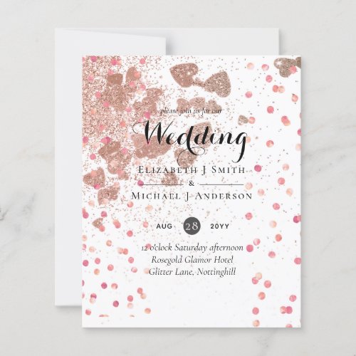 Modern Rose Gold Trendy Budget Wedding