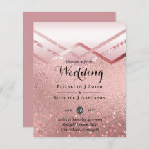 Modern Rose Gold Trendy Budget Wedding