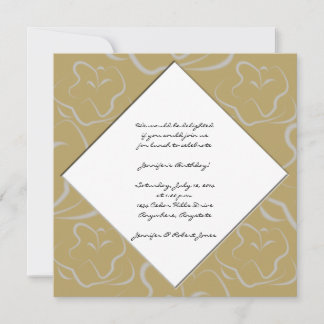 Modern Rose Graphic Gold Silver Party Invitation