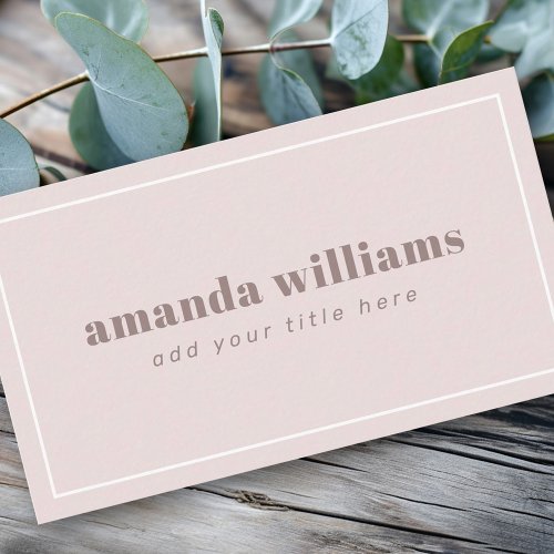 Modern rose gray color white professional profile business card