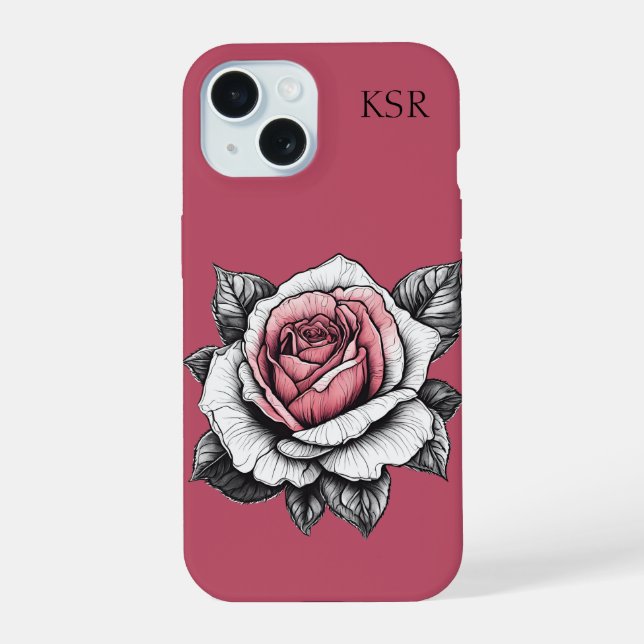 Modern Rose  Iphone Case (Back)