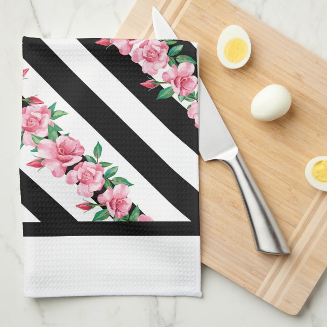 Modern Rose Kitchen Towel (Quarter Fold)