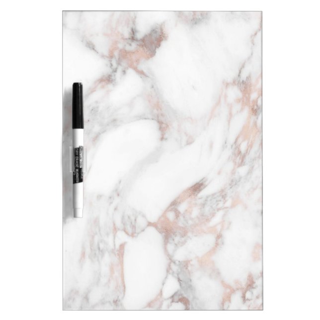 Modern Rose Marble Background Template Elegant Dry Erase Board (Front)