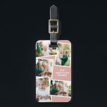 Modern rose pink multi photo family elegant gift luggage tag<br><div class="desc">Modern rose pink multi photo family stylish elegant black gold design. Ideal thoughtful birthday,  Mothers day,  Fathers day,  or Christmas day gift.</div>