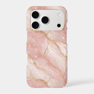 Modern Rose Quartz Marble Gold iPhone 17 Pro Case