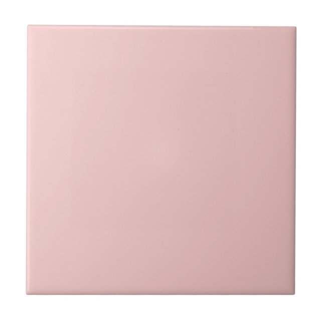 Modern Rose Quartz  Pink Plain Solid Color Ceramic Tile (Front)