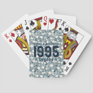 Modern Rose Themed Wife’S Birthday Poker Cards