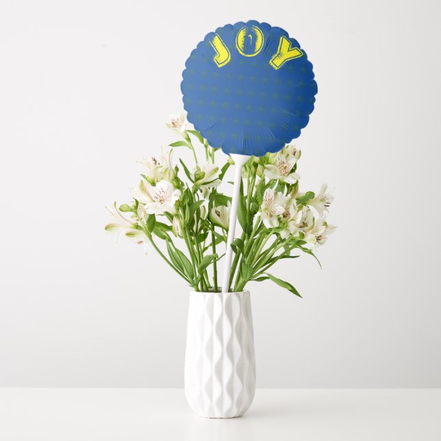 MODERN_ROSE_ YELLOW_BLUE_ Air-Filled_  Balloon (Vase)