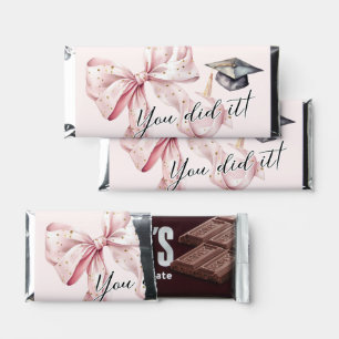 Modern Rosegold Bow Hershey Bar Favors