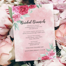 Modern Roses Bridal Brunch Menu
