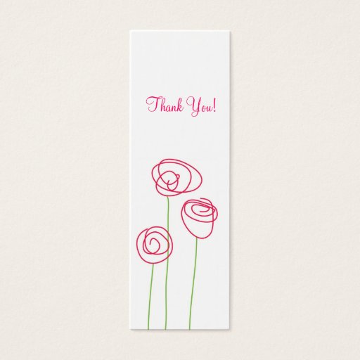 Customizable Modern Roses, Gift Tags Business Card Template