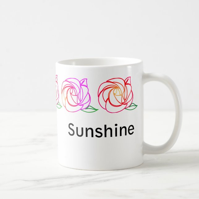 Modern Roses Personalized Mug (Right)