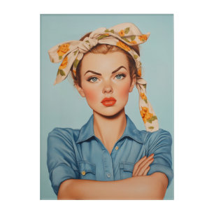 Modern Rosie Portrait Acrylic Print